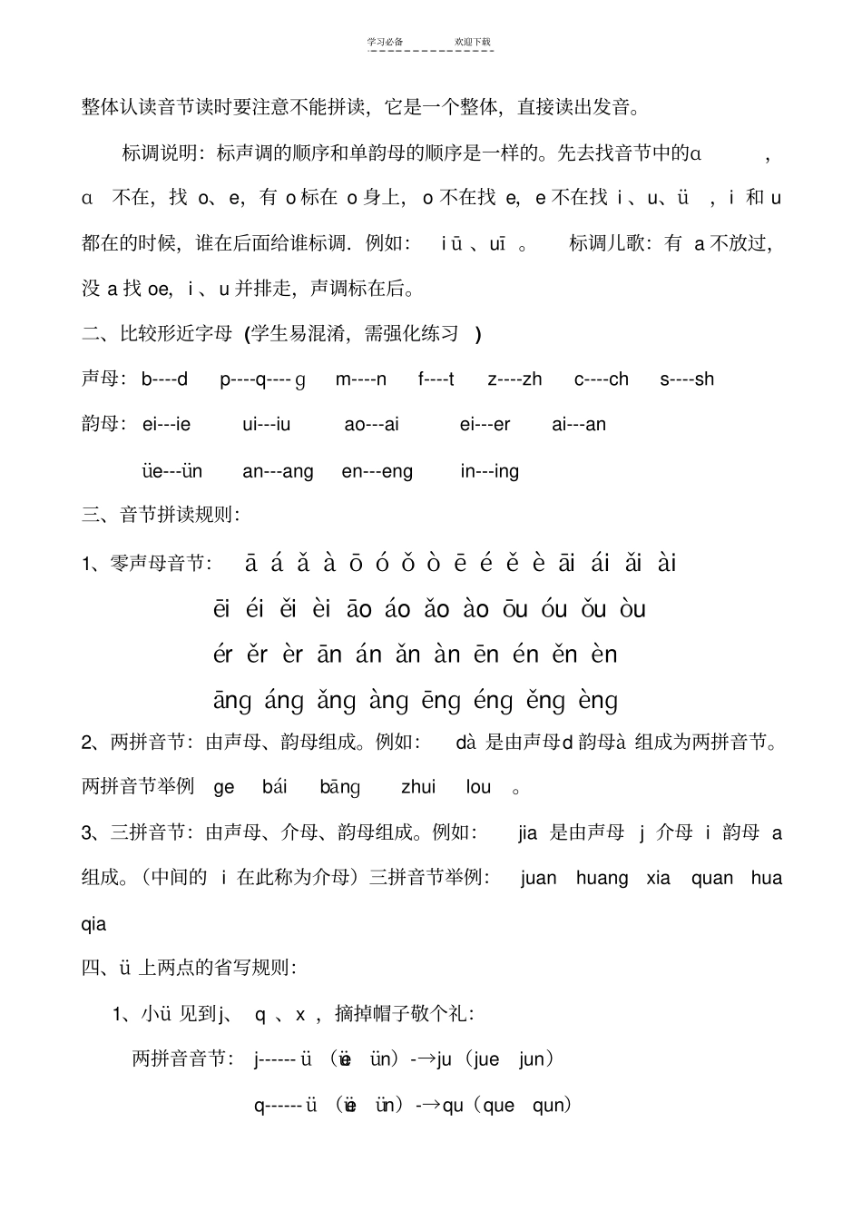 汉语拼音复习提纲_第2页