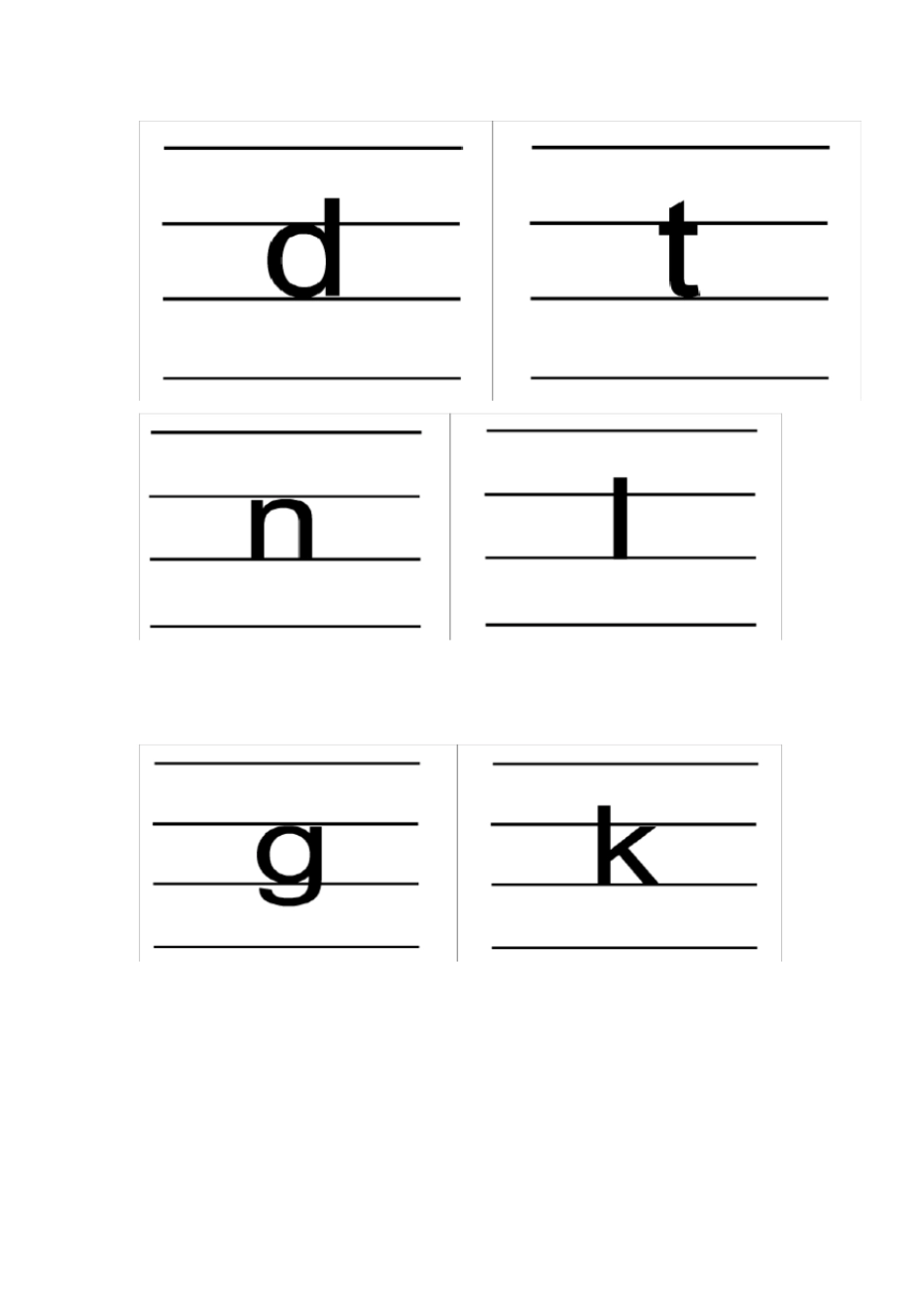 汉语拼音的书写格式四线三格_第2页