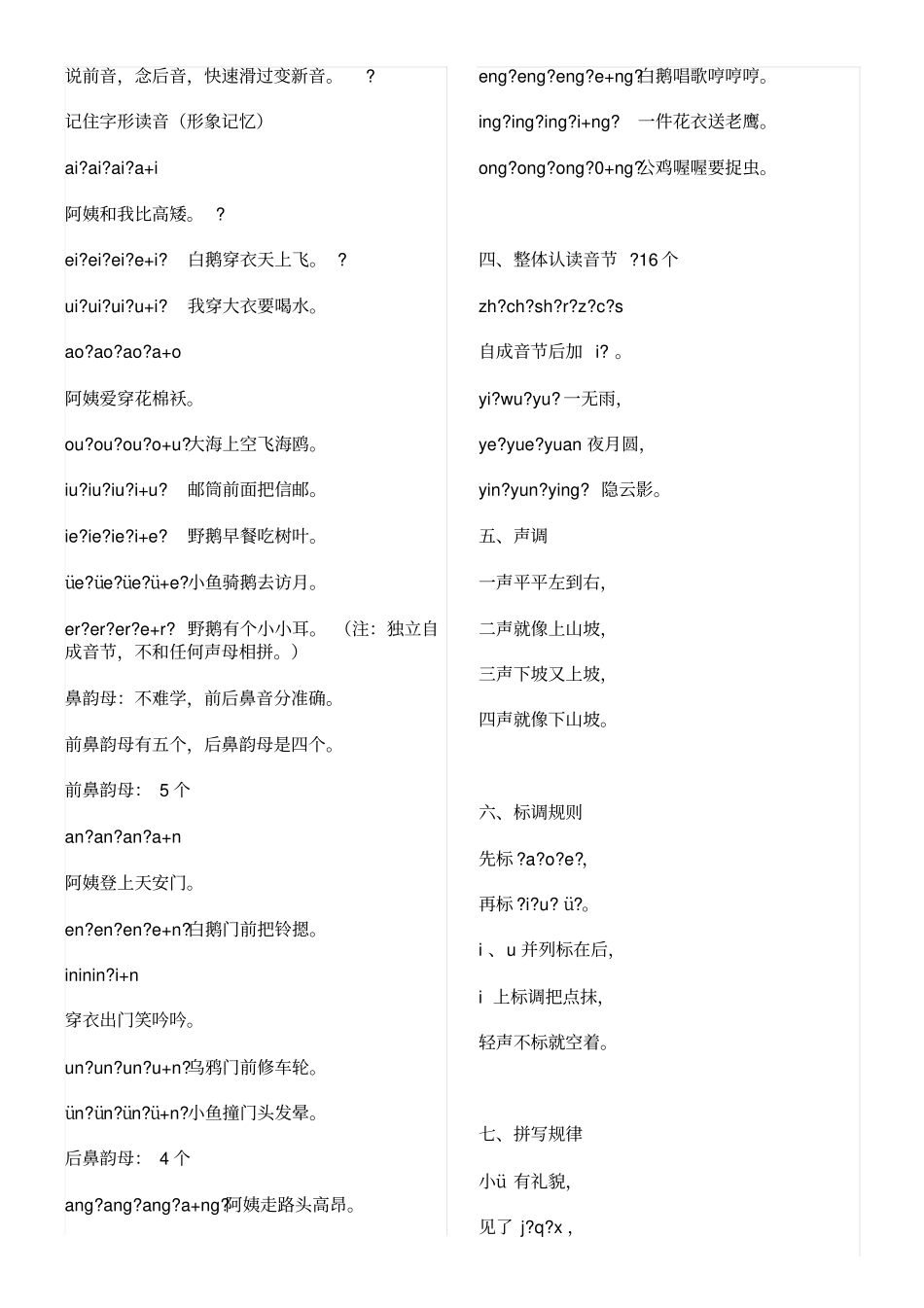 汉语拼音记忆口诀_第2页