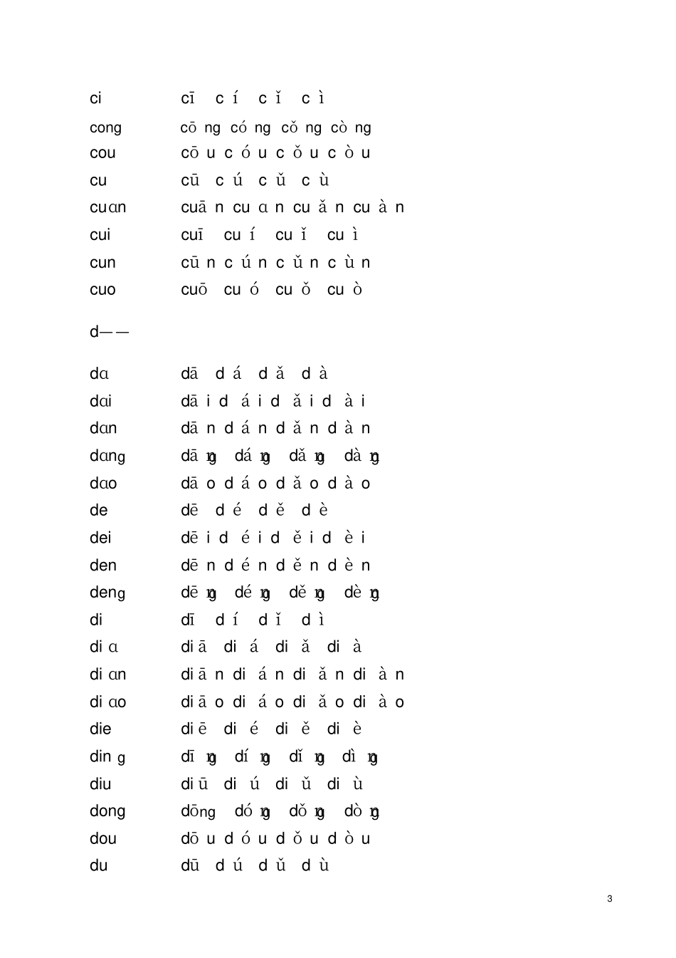 汉语拼音音节表带声调音节_第3页