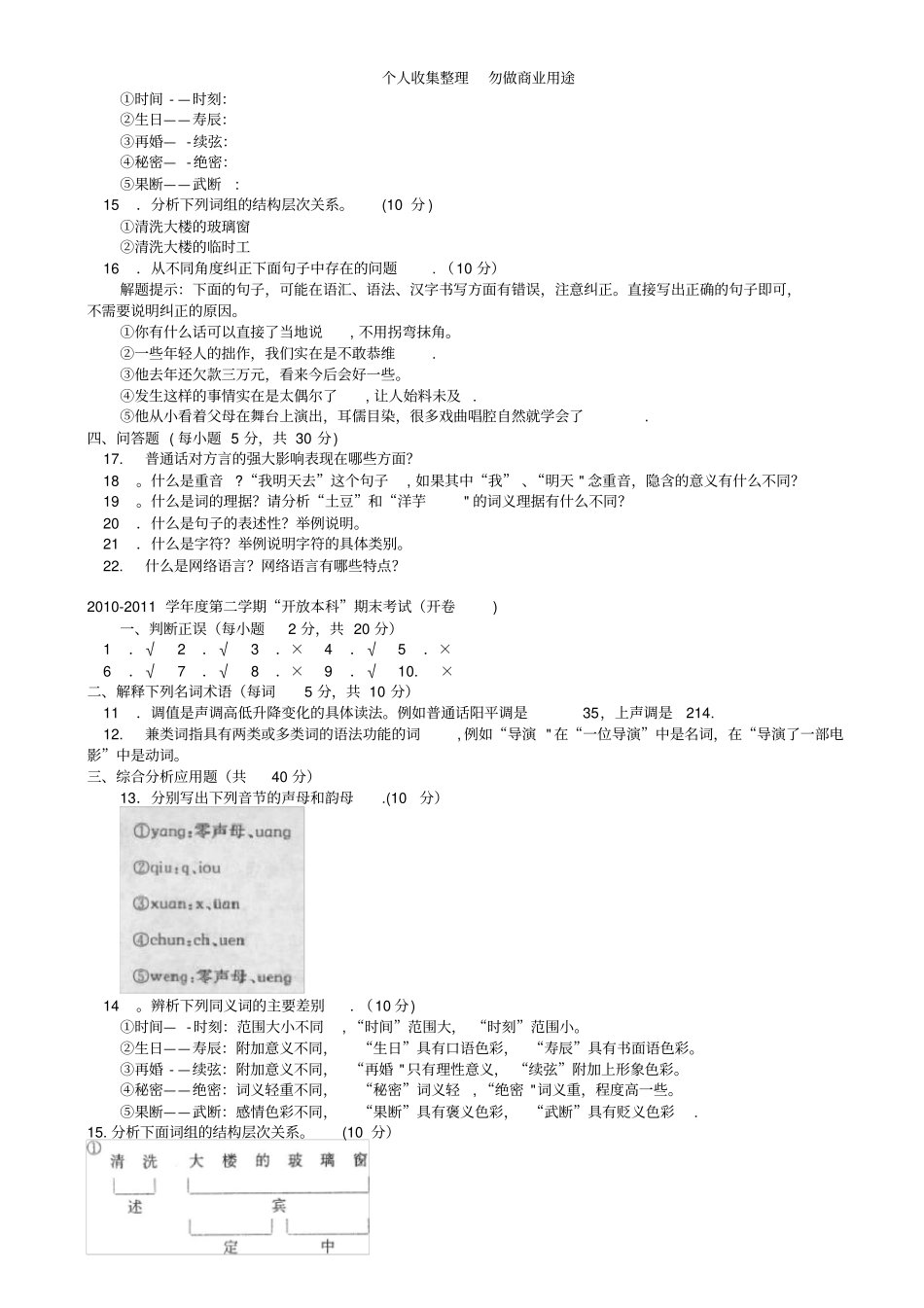 汉语言文学现代汉语专题汇总_第3页