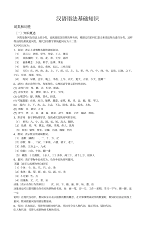 汉语语法基础知识