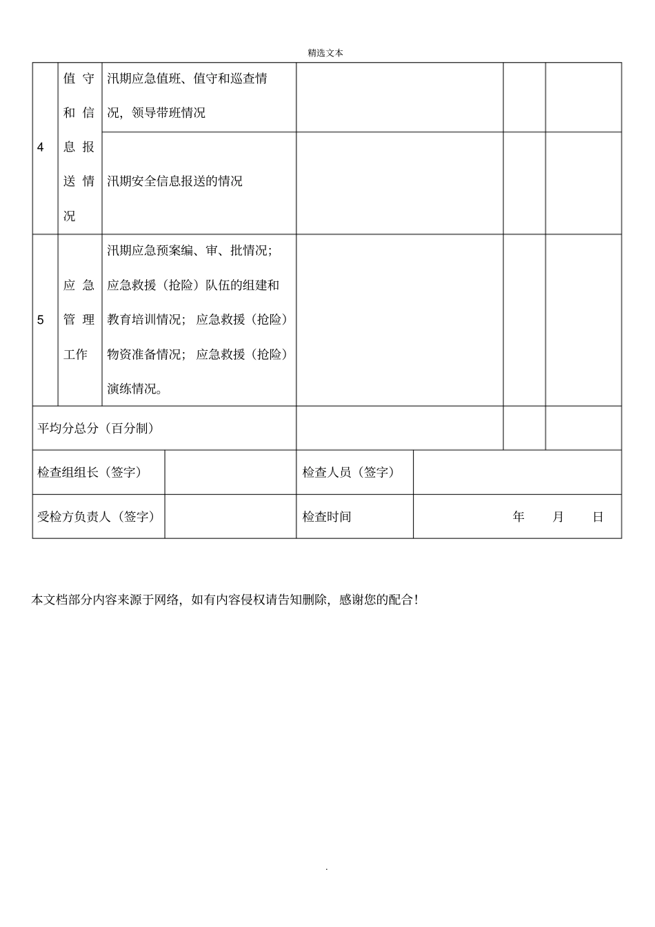 汛期安全专项检查表_第2页