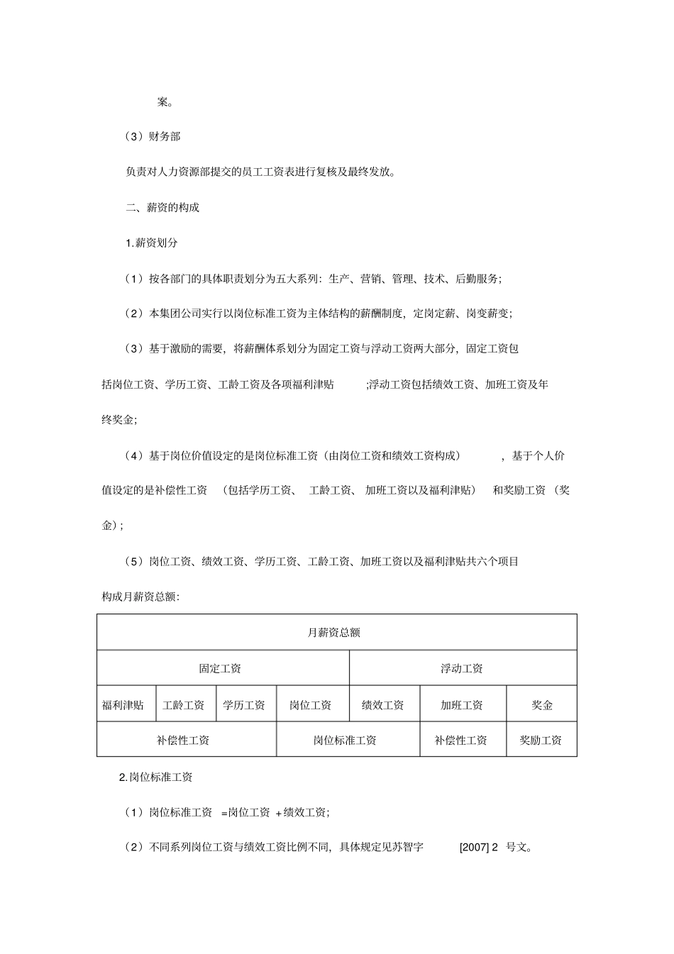 江苏某机械集团公司薪酬管理制度_第2页