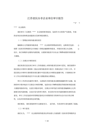 江苏民办非企业单位审计报告