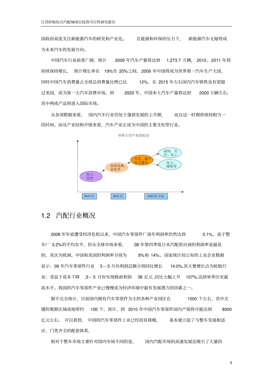 江苏综合汽配城可行性研究报告_第3页