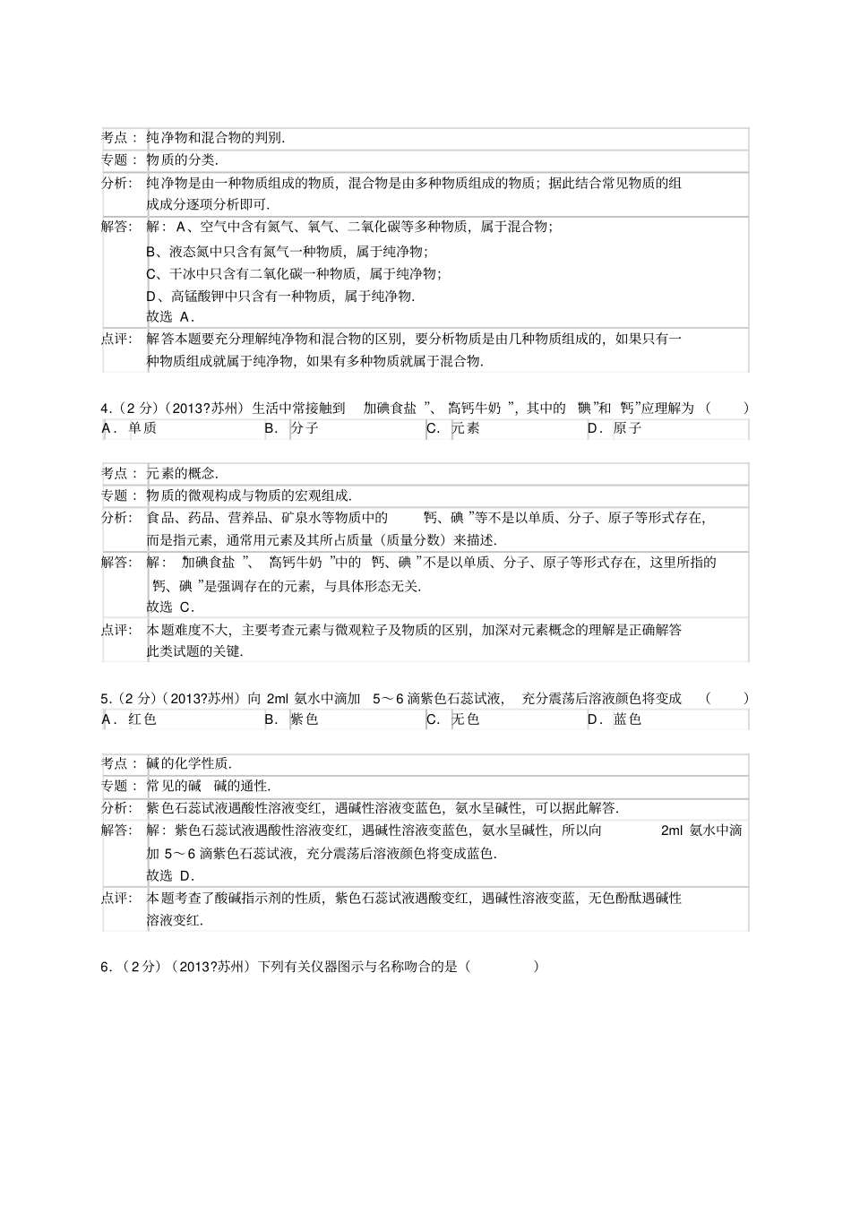 江苏苏州中考化学试题版,含解析_第2页