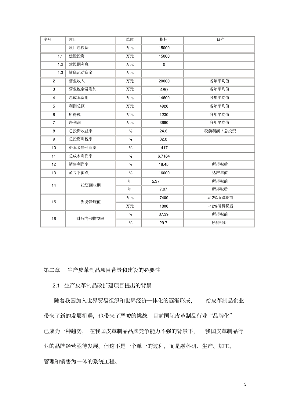 江西x皮革制品有限公司皮革制品改扩建项目可行性研究报告_第3页