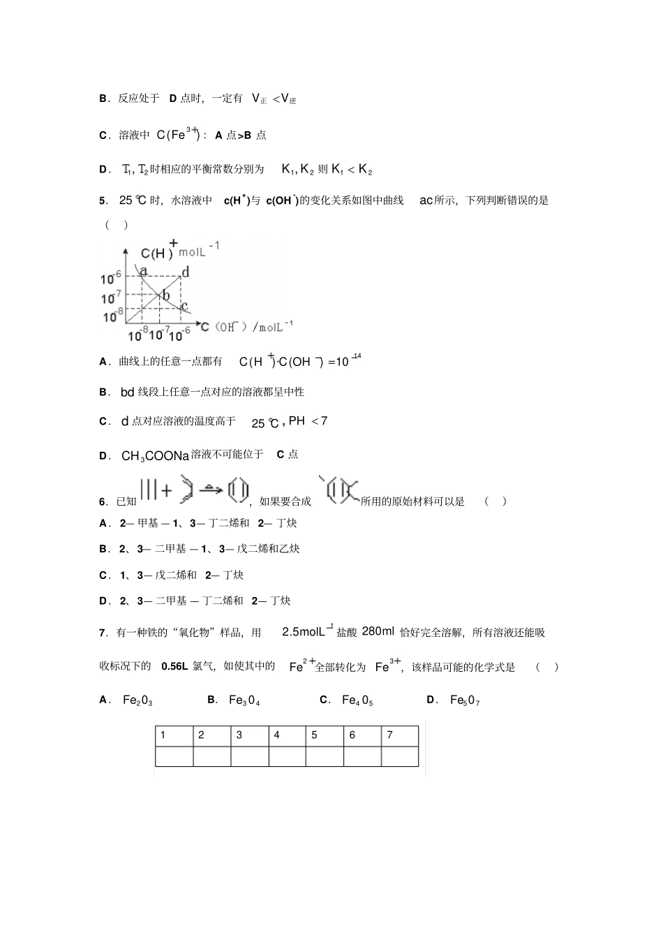江西上饶六校2015届第二次联考模拟考试化学试题版解析版汇总_第2页
