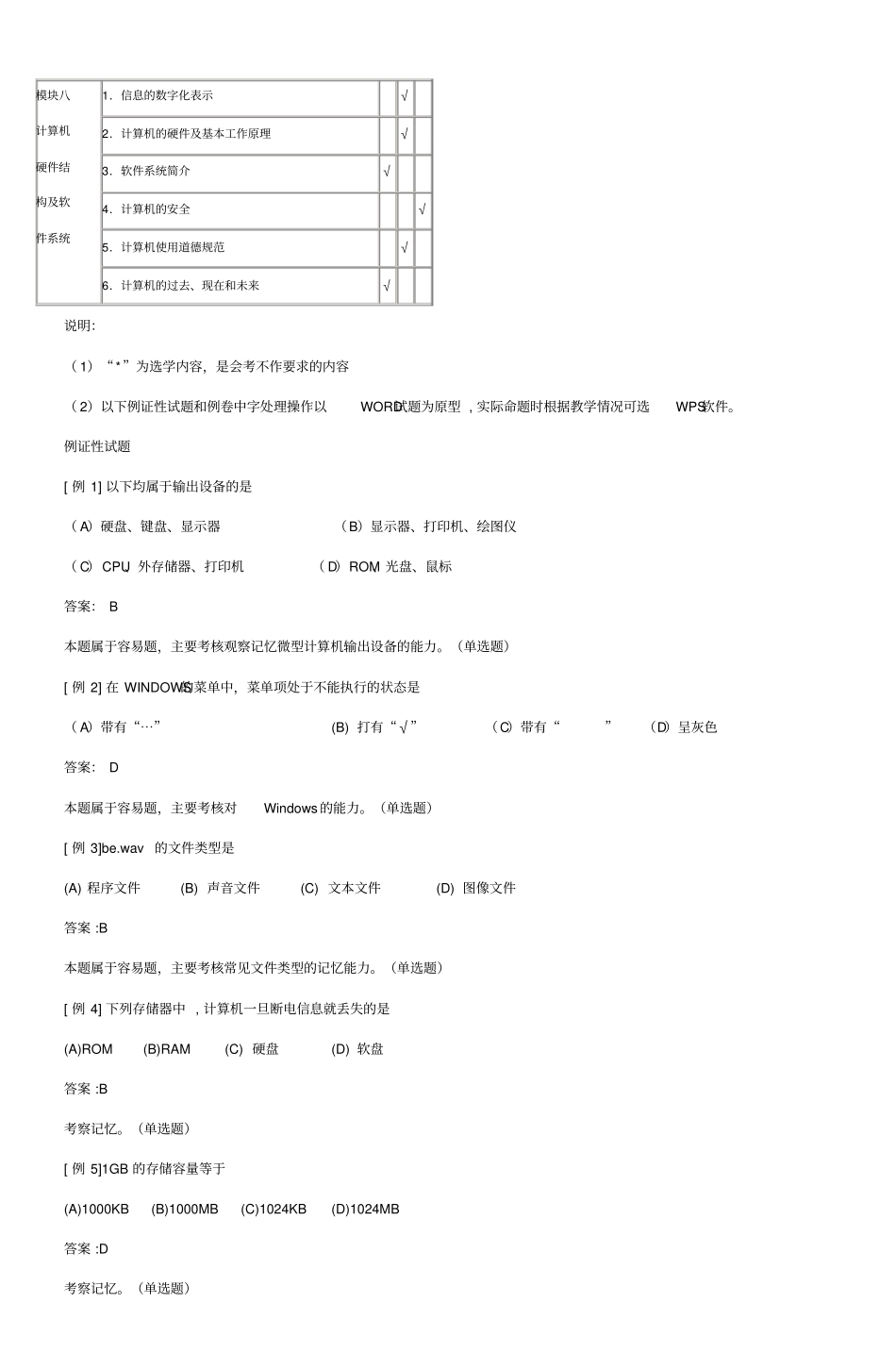 江西普通高中信息技术课会考标准汇总_第3页