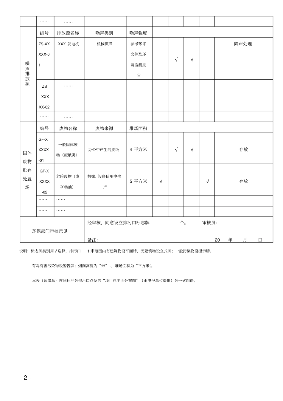 污染源排污口申报表样板_第2页