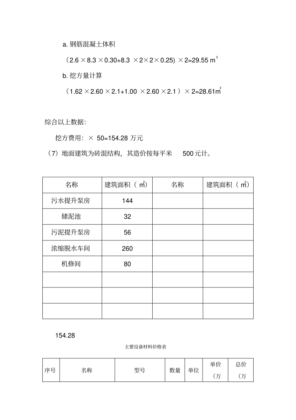 污水处理厂厂工程概预算_第3页