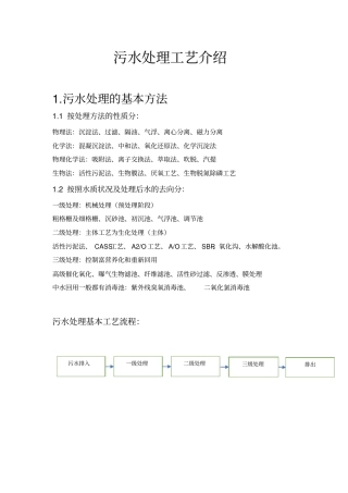 污水处理详细的工艺流程介绍