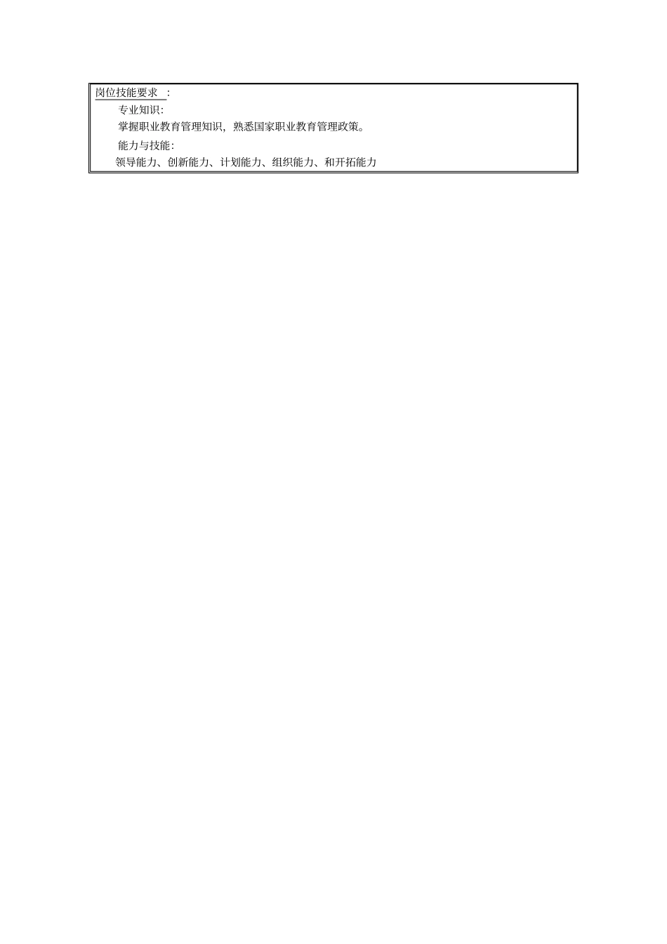 汽修职高校长岗位说明书_第3页