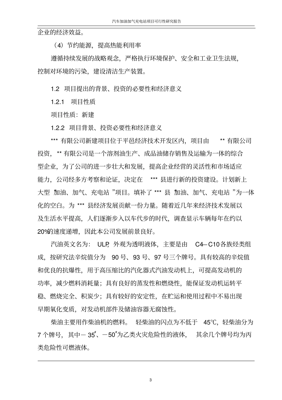 汽车加油加气充电站项目可行性研究报告_第3页