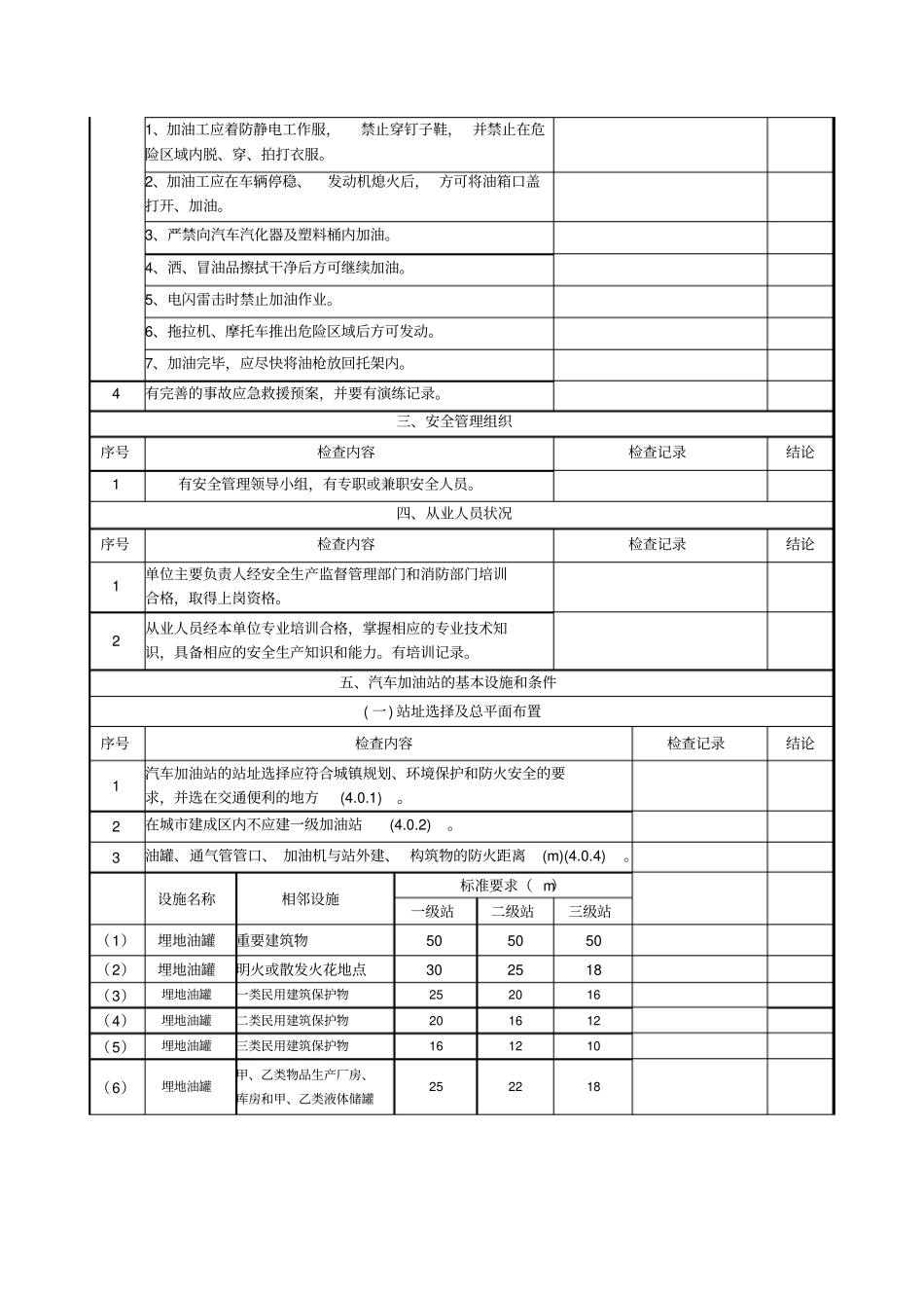 汽车加油加气站检查表汇总_第2页