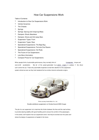 汽车悬架工作原理全英文