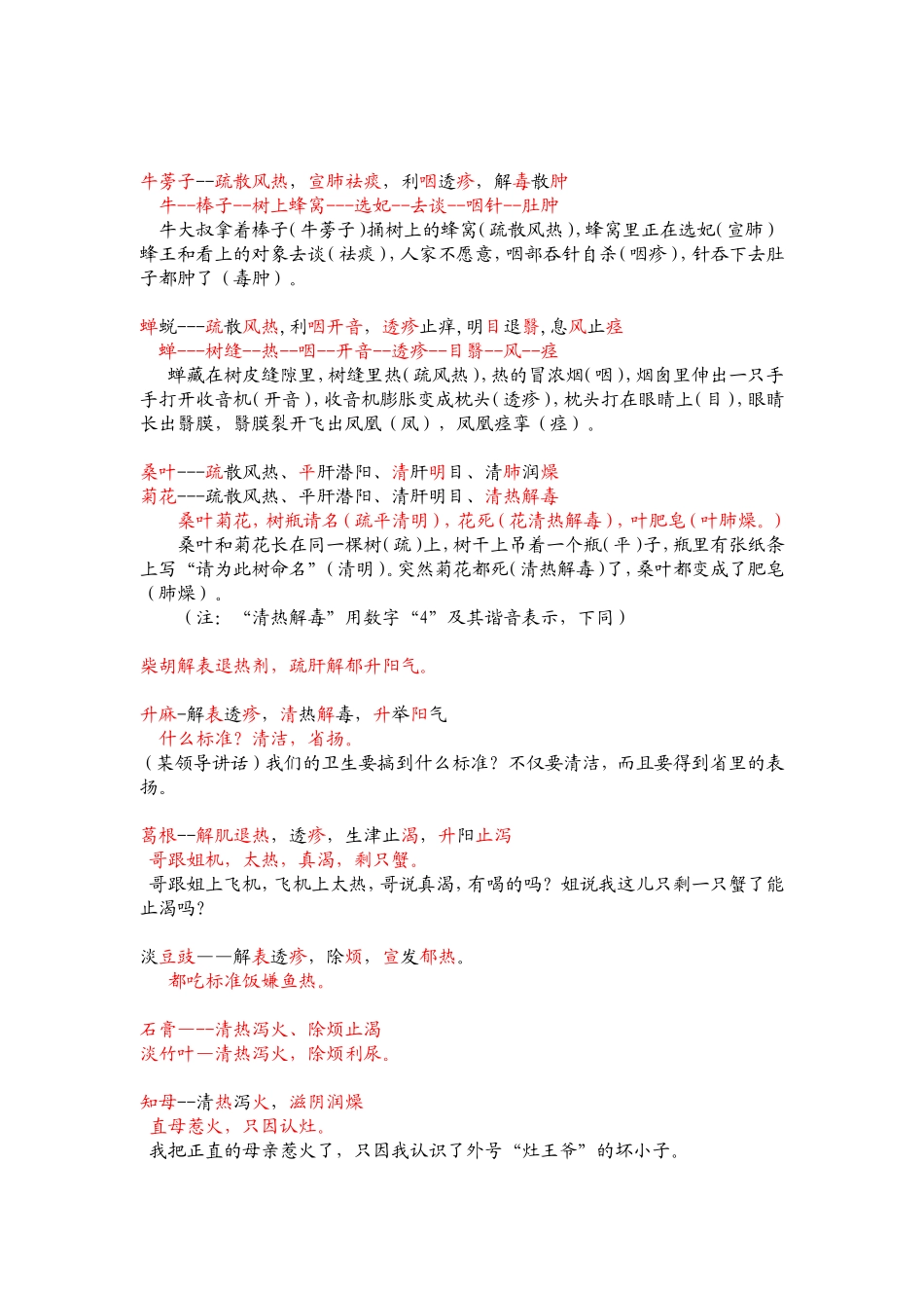 中药功效“快快”记忆法_第2页