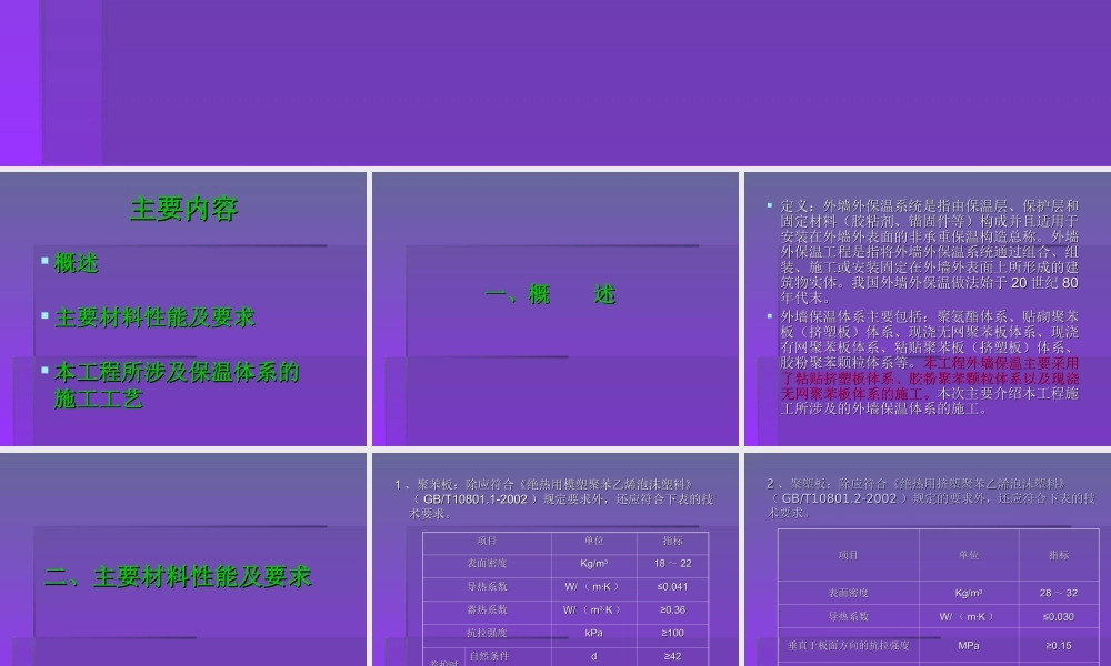 外墙外保温工程施工技术要求