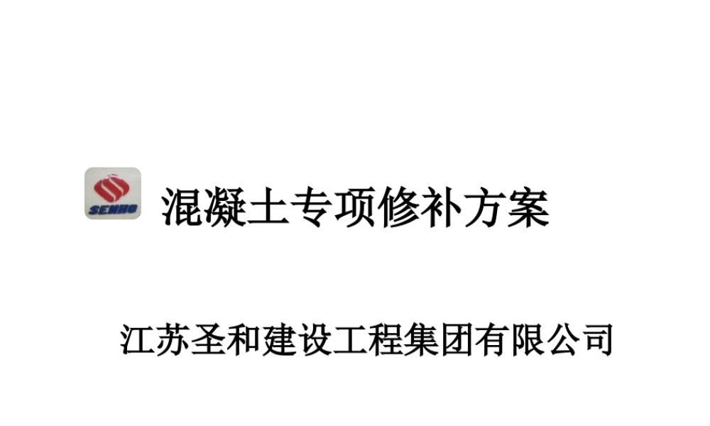 项混凝土工程修补专项方案（蜂窝、漏筋、麻面...）