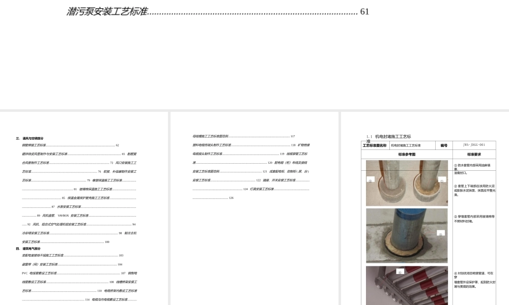 50项机电安装施工工艺标准合集（含管线套管、支吊架、风口安装...+）