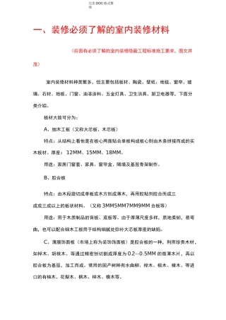 室内装饰材料大全