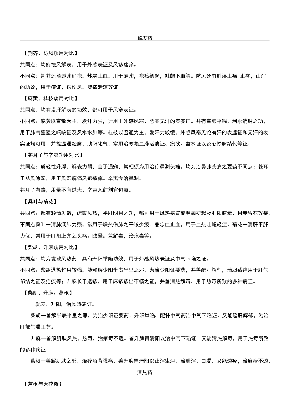 中药学中药对比_第1页