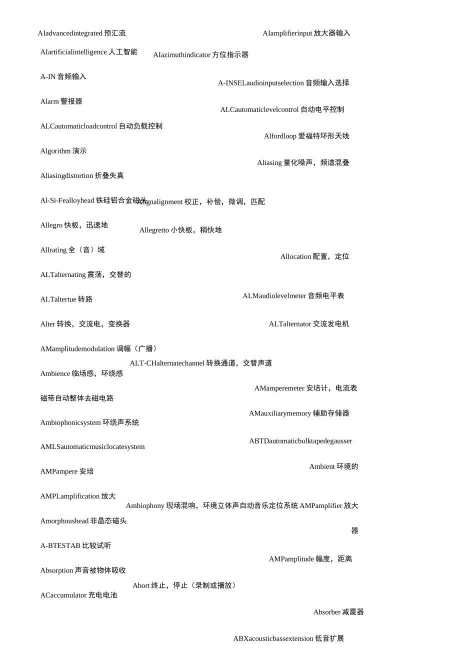 音响专业术语中英对照_第2页