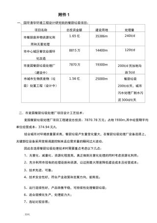 餐厨垃圾处理工艺