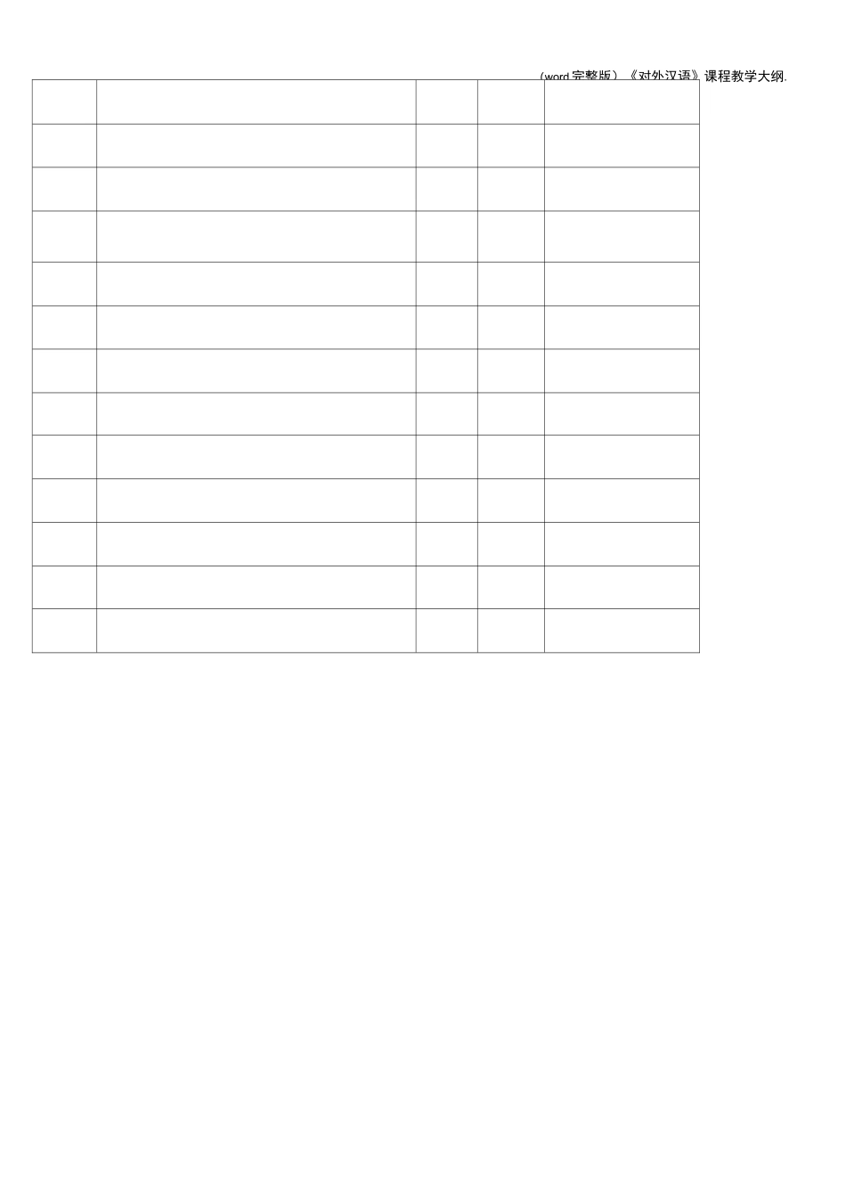(word完整版)《对外汉语》课程教学大纲__第3页
