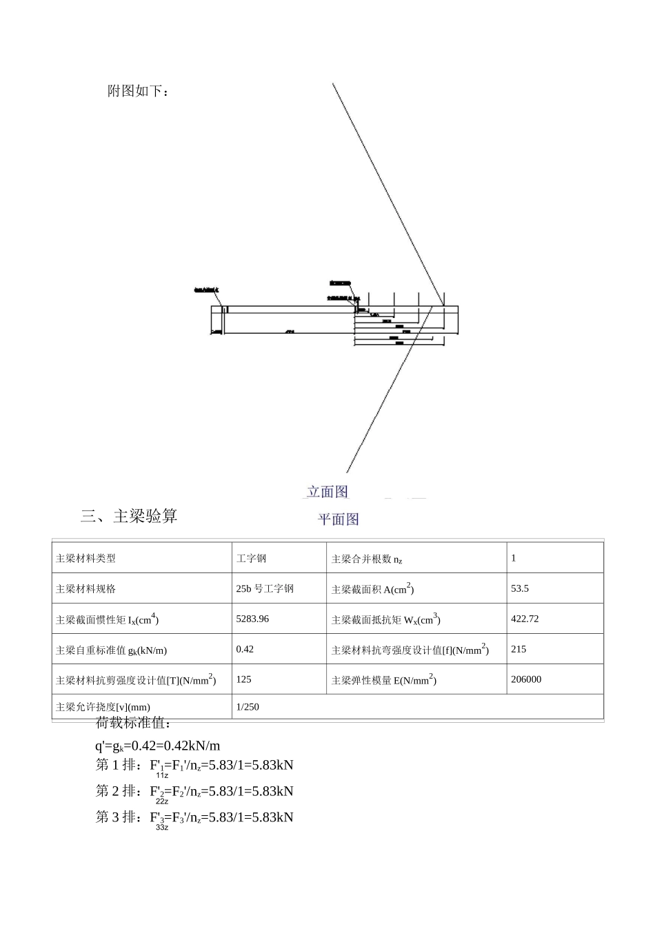 多排悬挑架主梁验算计算书_第2页