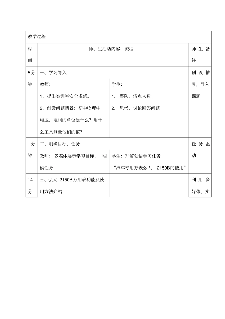 汽车故障诊断设备教学设计_第3页