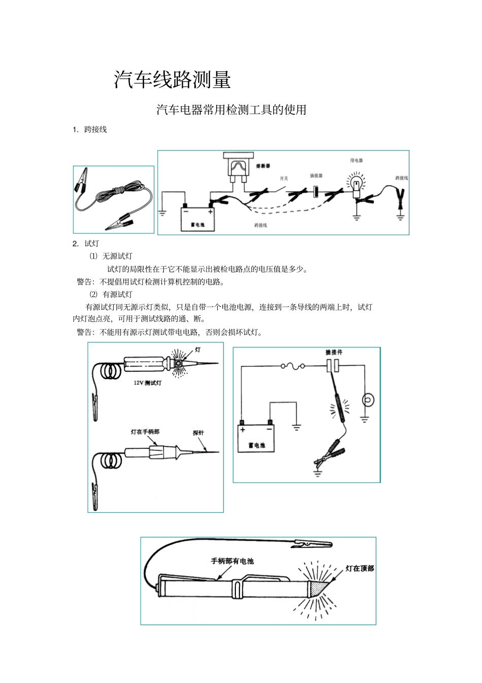 汽车线路测量分析_第1页