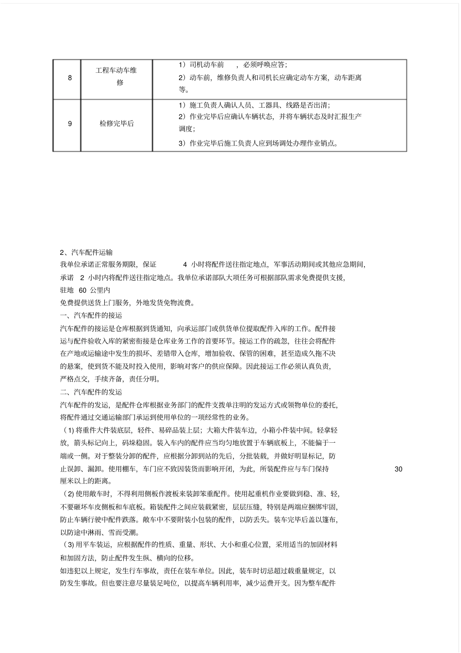 汽车维修服务方案服务承诺应急预案99929_第2页