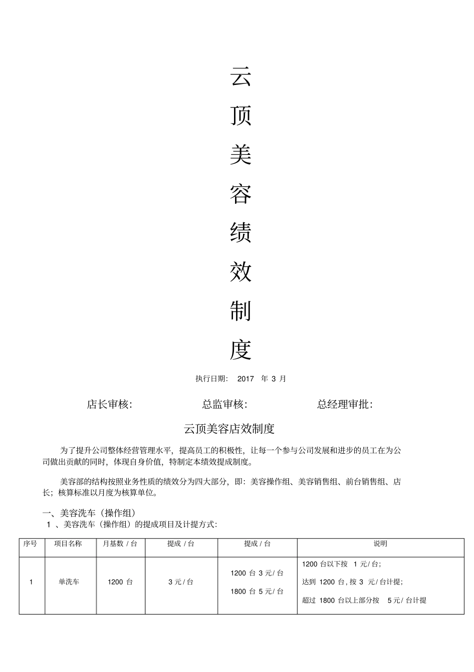 汽车美容店绩效方案_第1页
