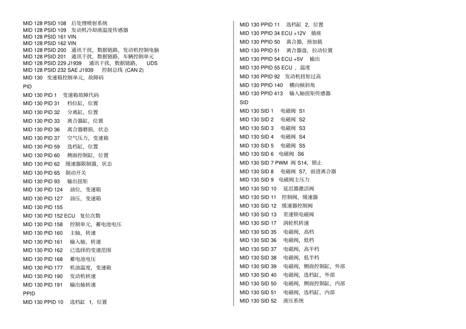 沃尔沃卡车常用故障码_第3页