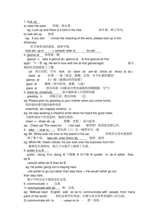 沪教版高一英语上unit1