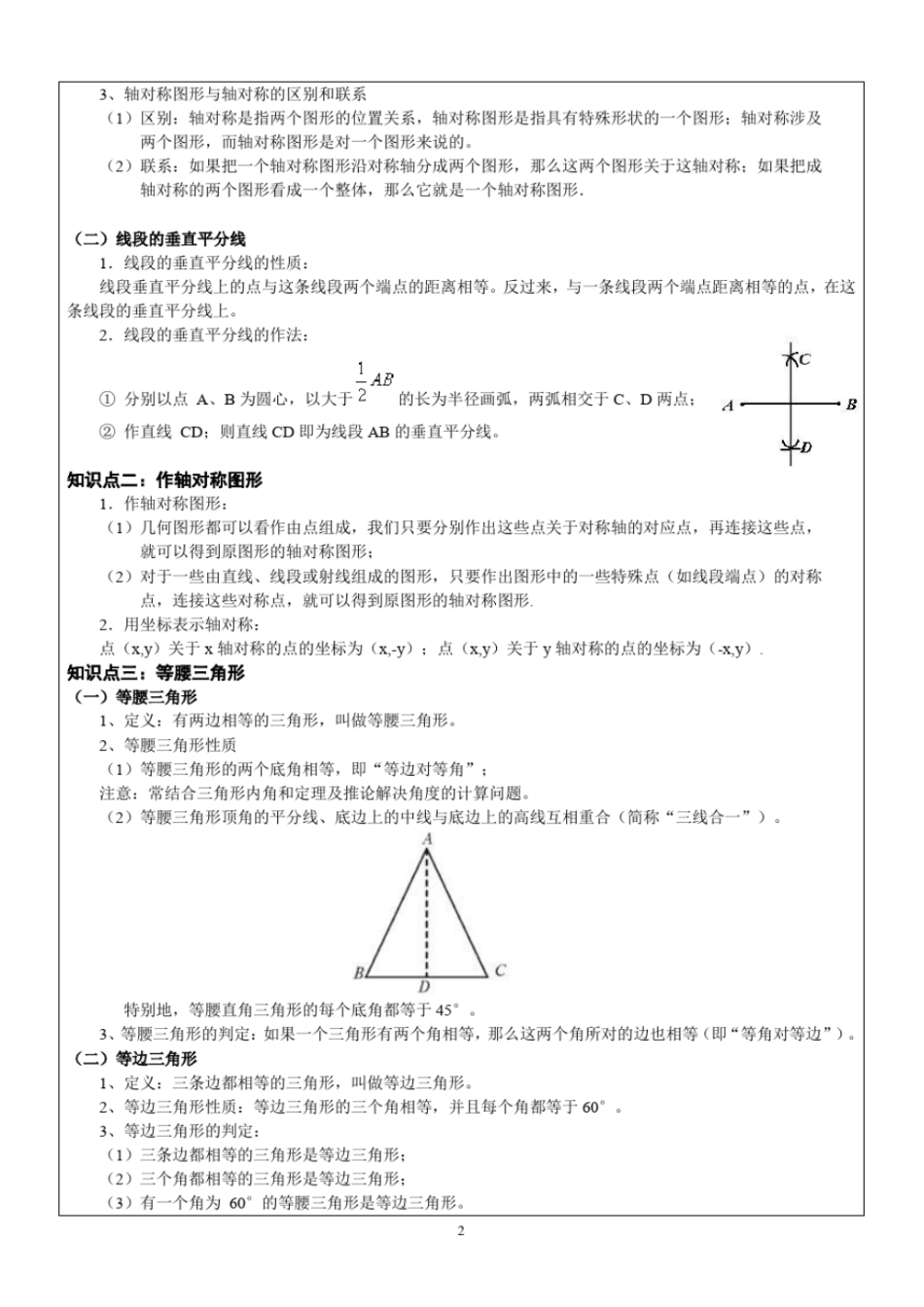 沪科版轴对称与等腰三角形总复习资料_第2页