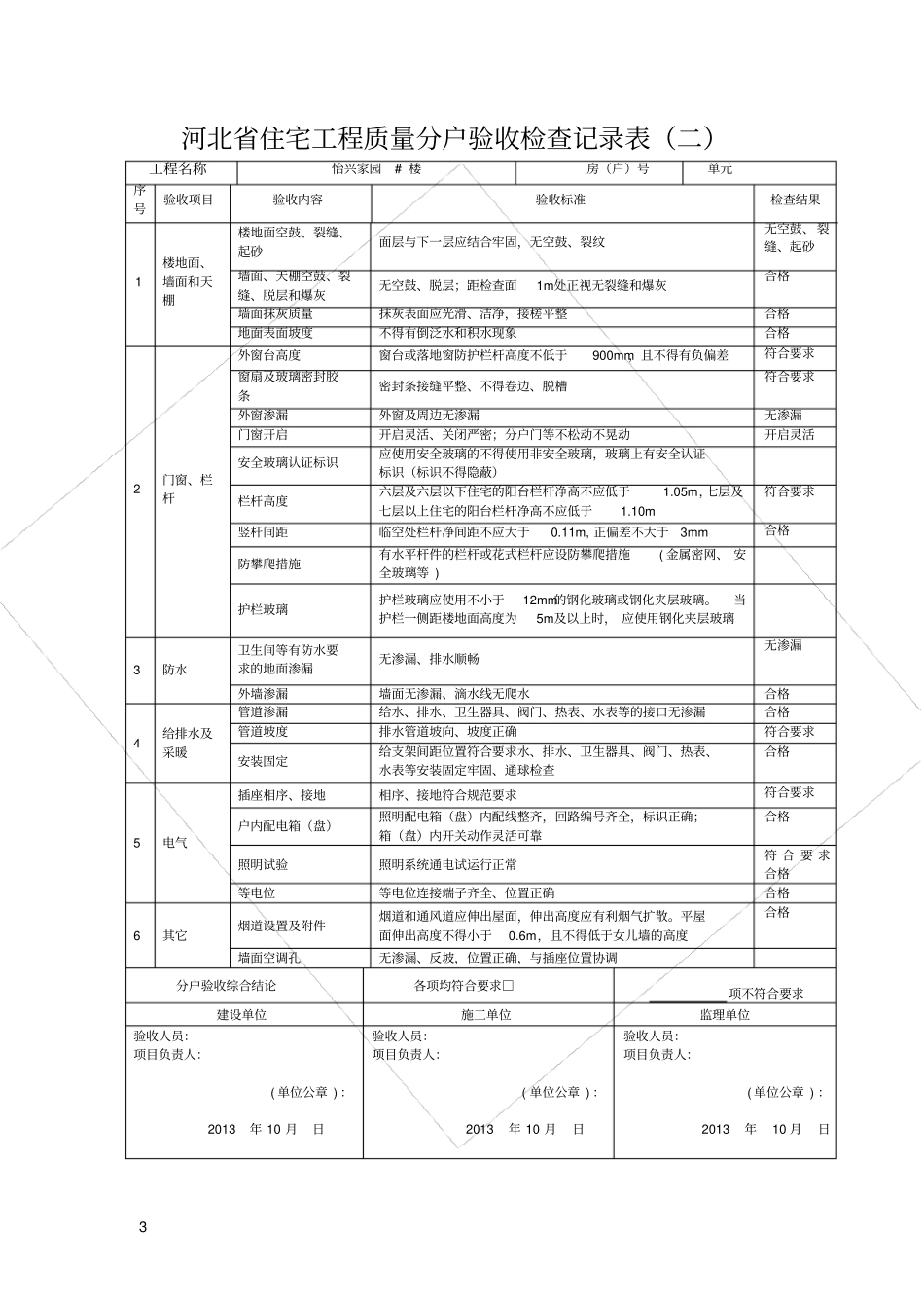 河北分户验收表_第3页
