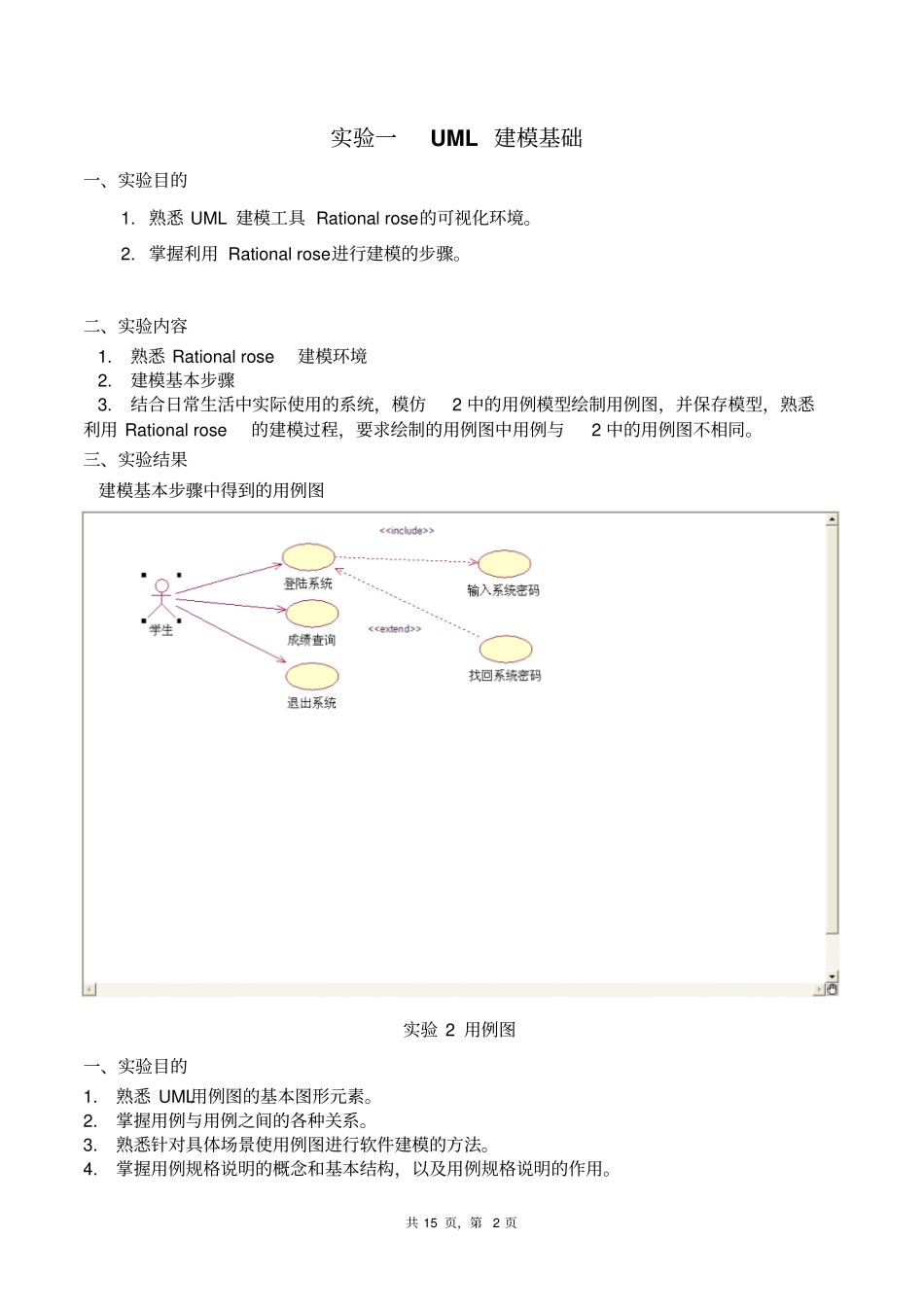 河北工业大学UML试验报告汇总_第2页
