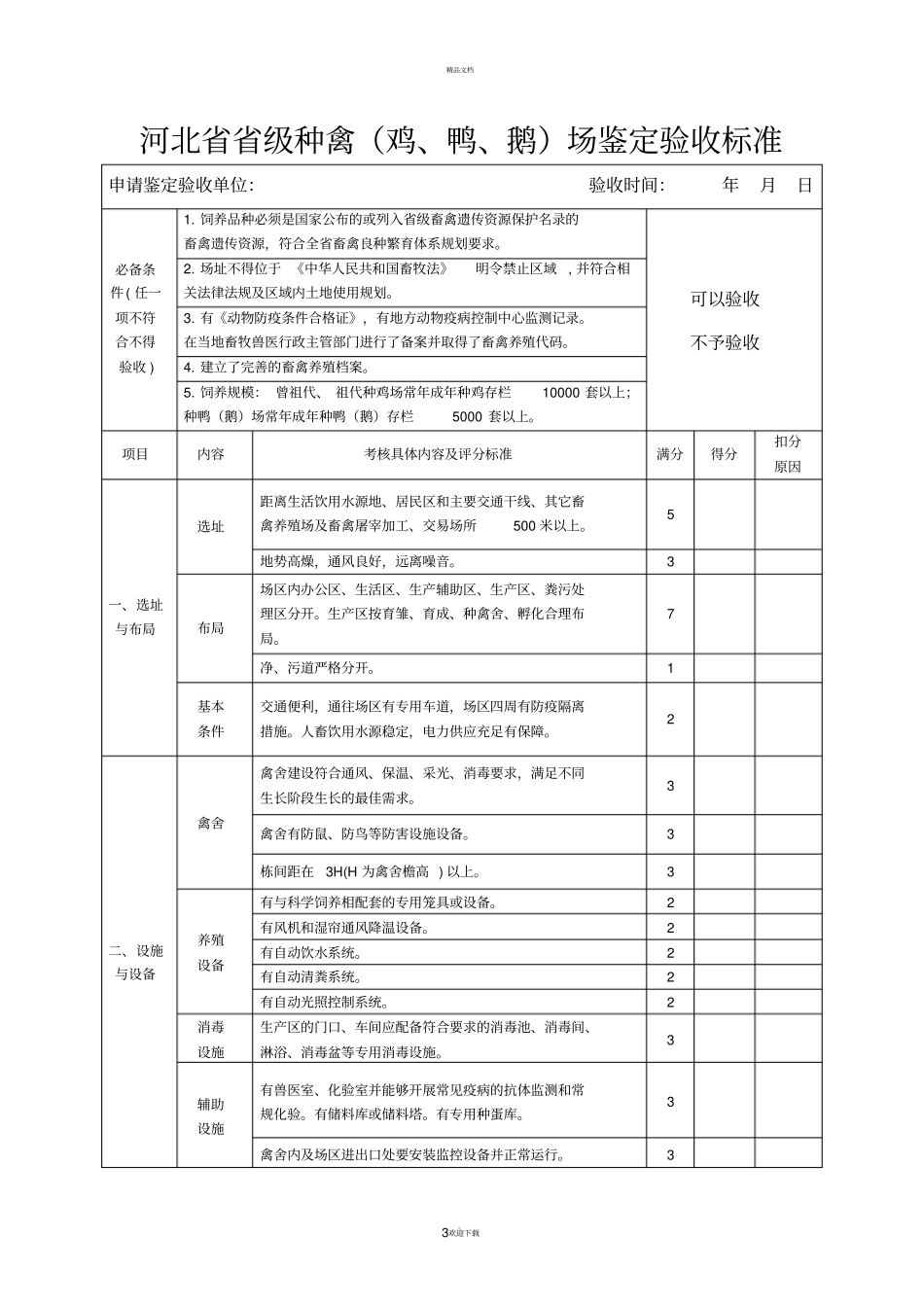 河北级种猪场鉴定验收标准_第3页