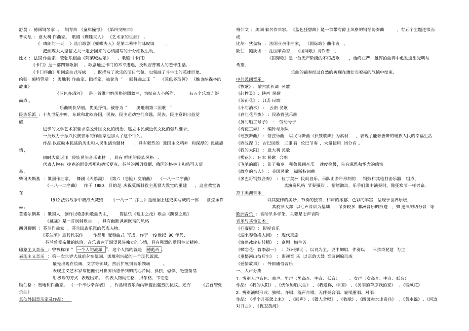 河北音乐学考知识点版_第2页