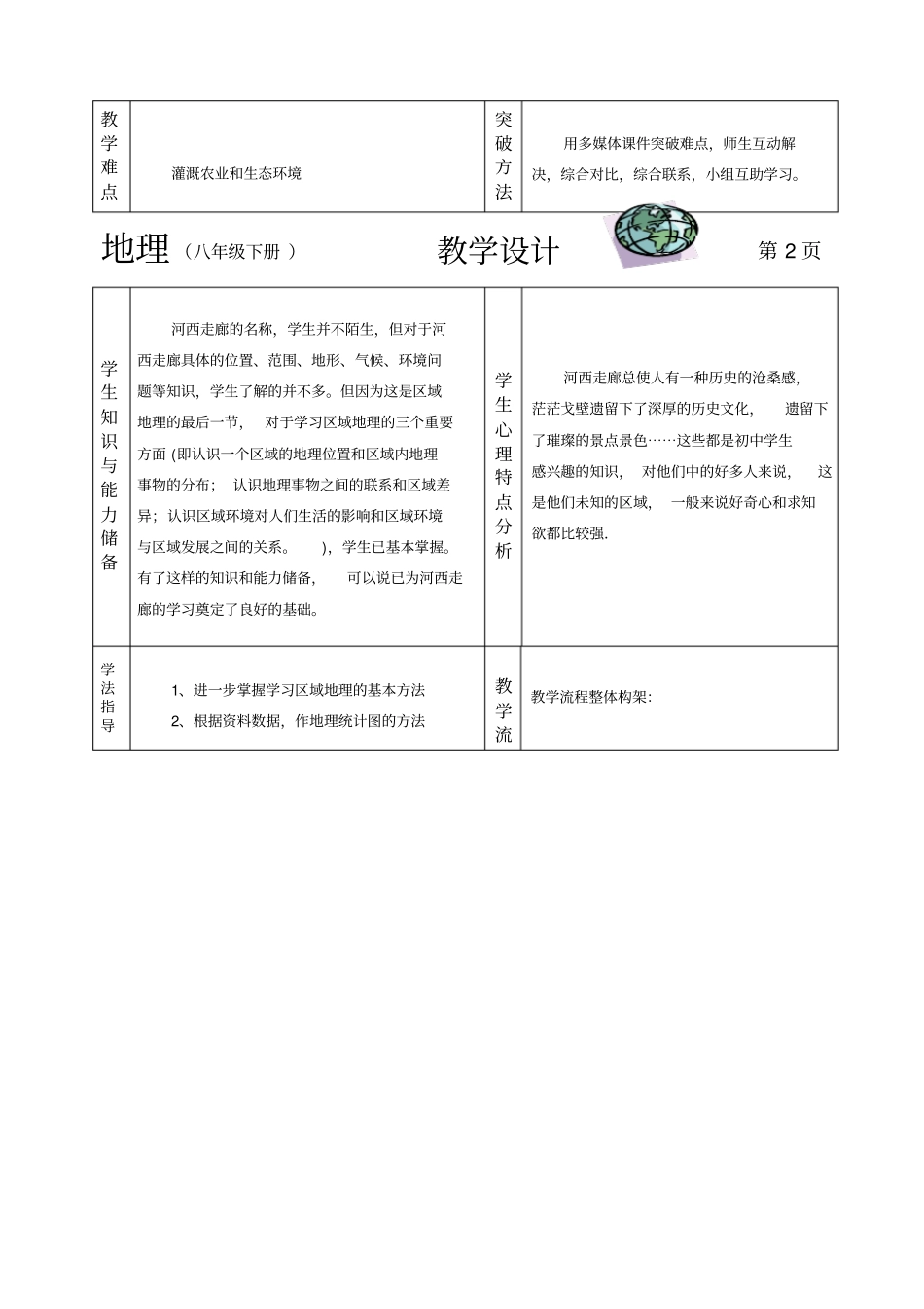 河西走廊教学设计_第2页