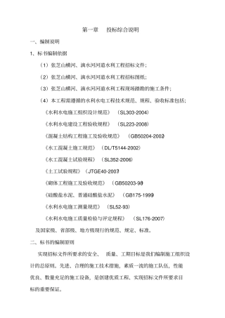 河道整治工程技术标