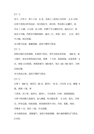 治疗气管炎偏方讲座