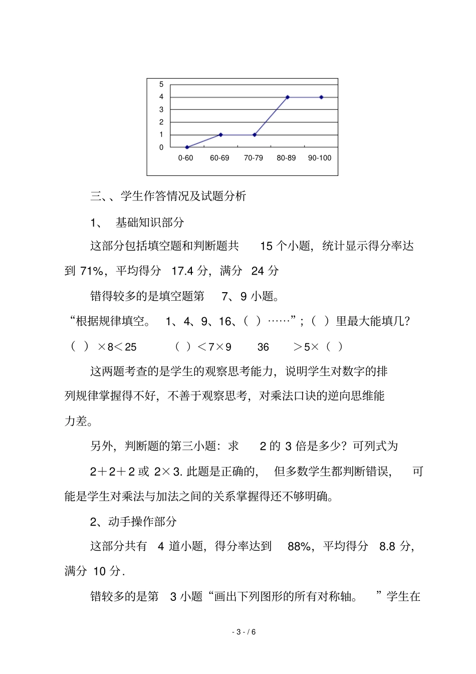 沾益炎方乡小学二级数学质量分析_第3页