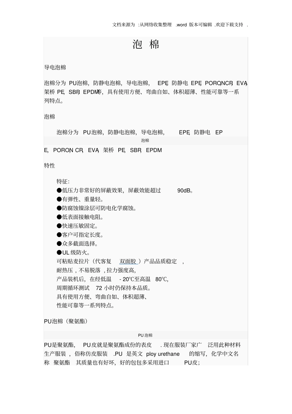 泡棉分类与应用_第1页