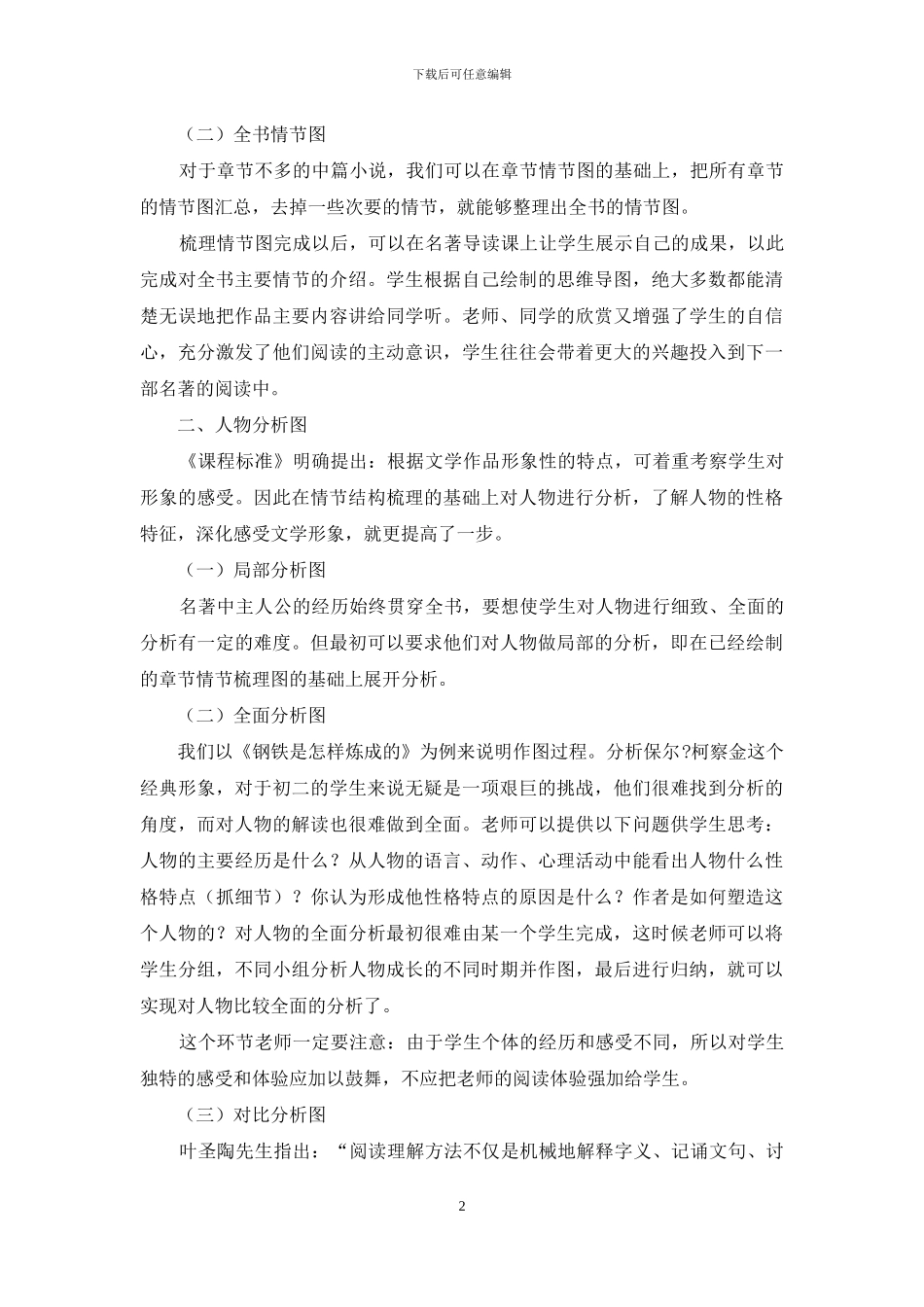 思维导图在初中阶段名著阅读中运用_第2页