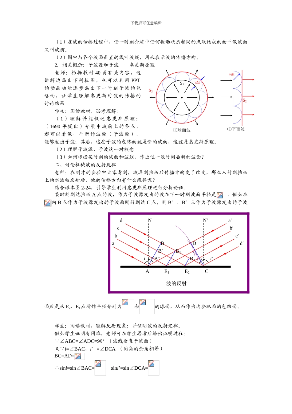 惠更斯原理波的反射与折射_第2页