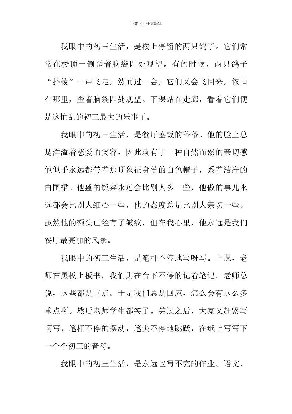 我眼中的初三生活作文_第2页